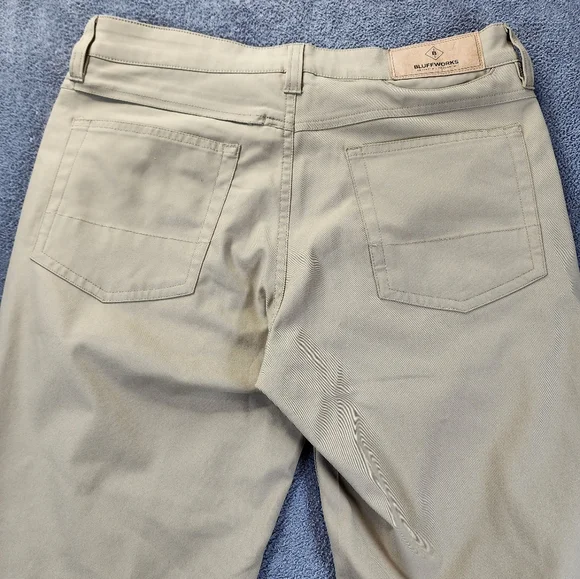 BLUFFWORKS Ascender Performance Chino Pants Khaki Tan 31 x 31 - Picture 4 of 9